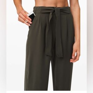 Lululemon Wide Leg Noir Olive Pant